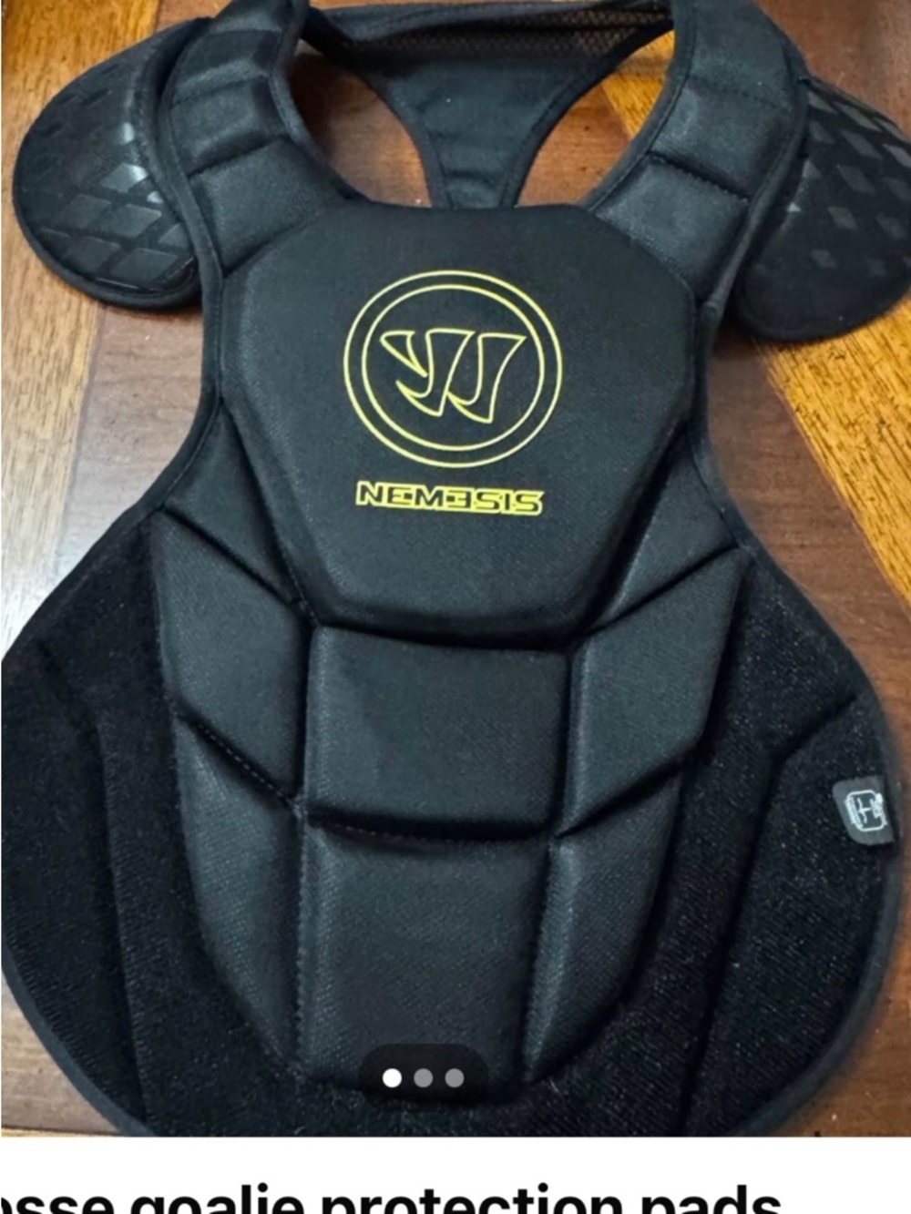 Nemesis Black Padded Chest Protector - Men and big kids new no tags size small